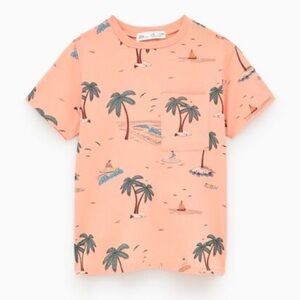 Zara Surf Print T-Shirt Size 10 Years